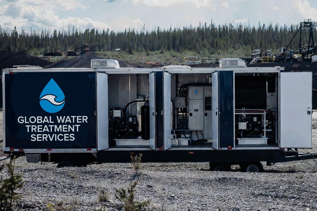 GWTS Mobile RO trailer at mine site